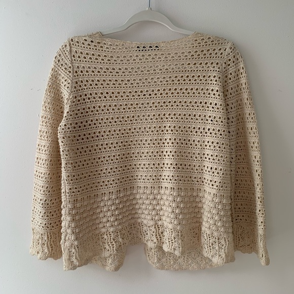 Chloe Vintage Creme Knit Cardigan - Picture 6 of 8